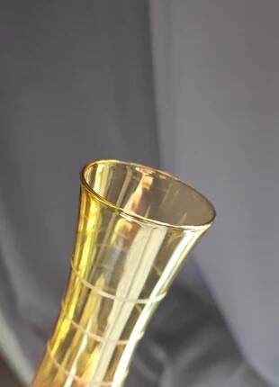Petit vase soliflore vintage verre ambre