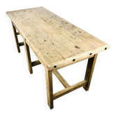 Table de boulangerie ancienne hêtre française