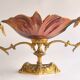 Late Art Deco bronze and porcelain centrepiece.