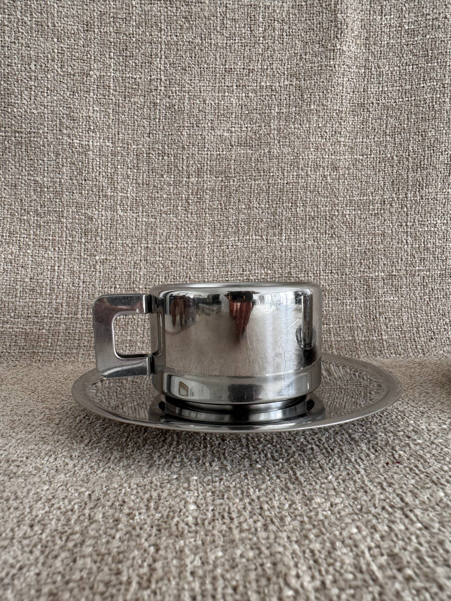 2 stainless steel Space Age cups STO Casalinghi inox