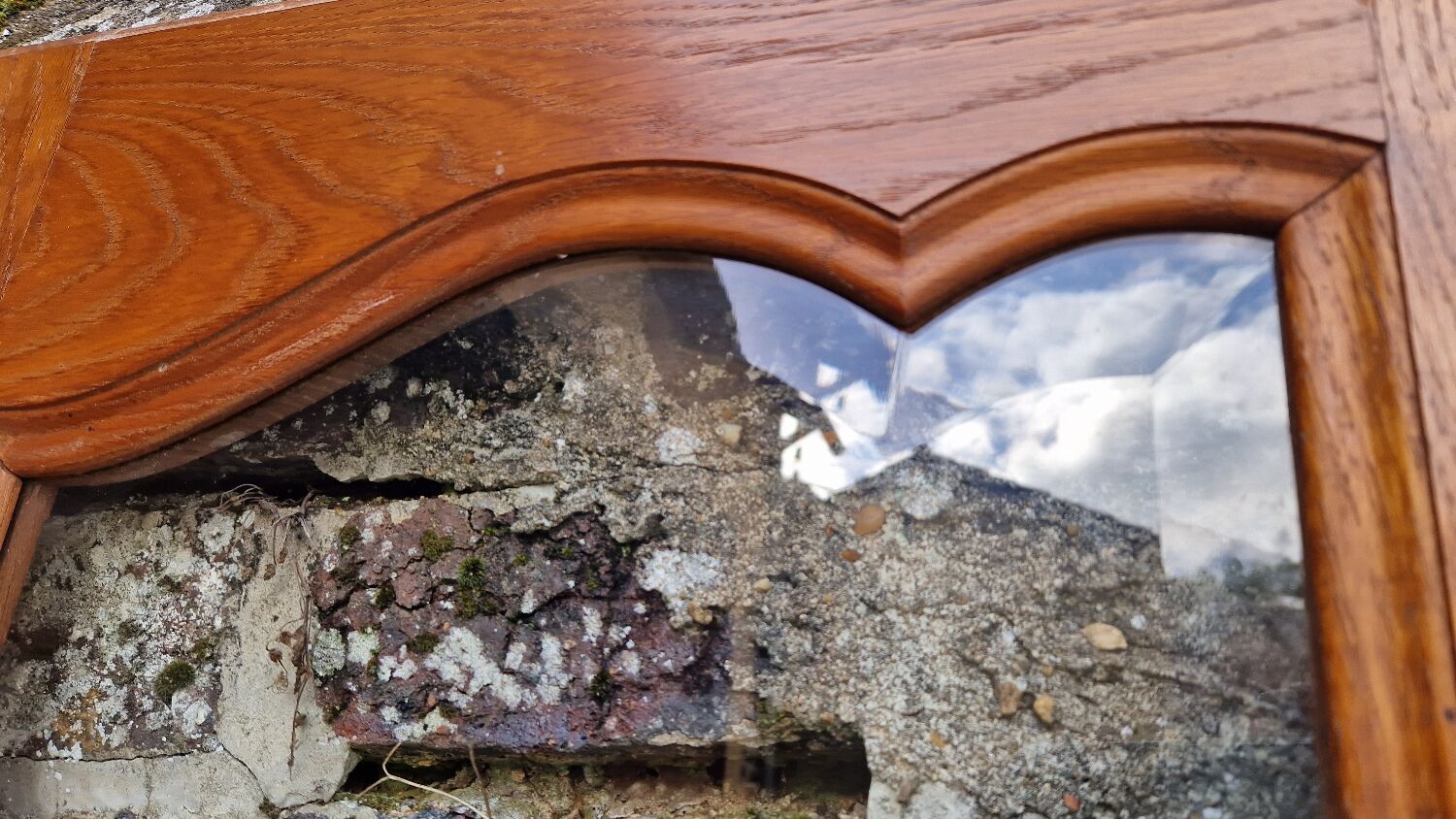 Pair of oak glazed doors