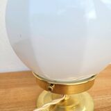 Vintage opaline faceted globe lamp