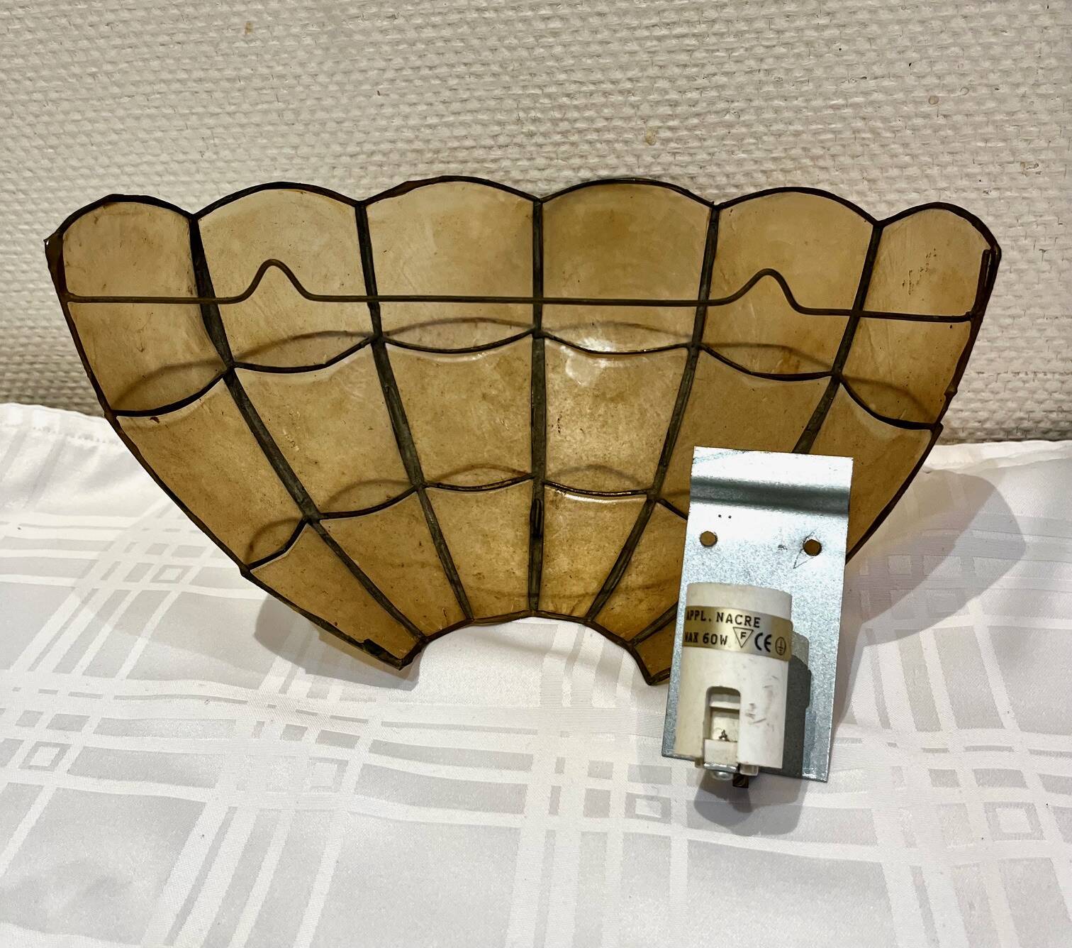 Paire d'appliques nacre coquillage