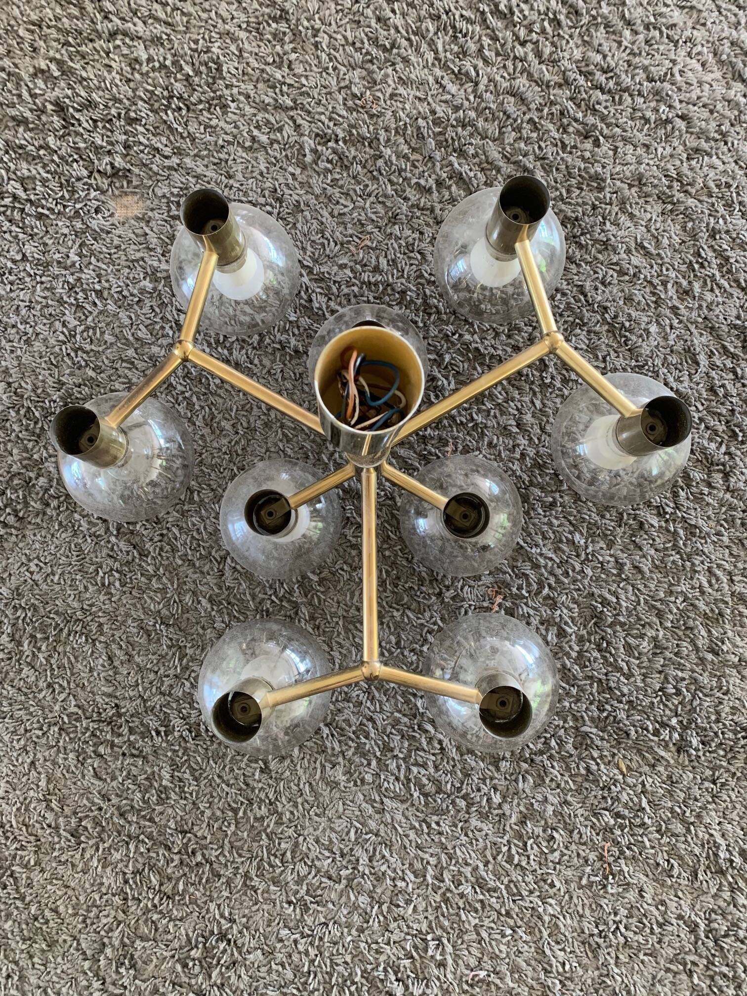 Swedish 9 ball pendant light from the 70s