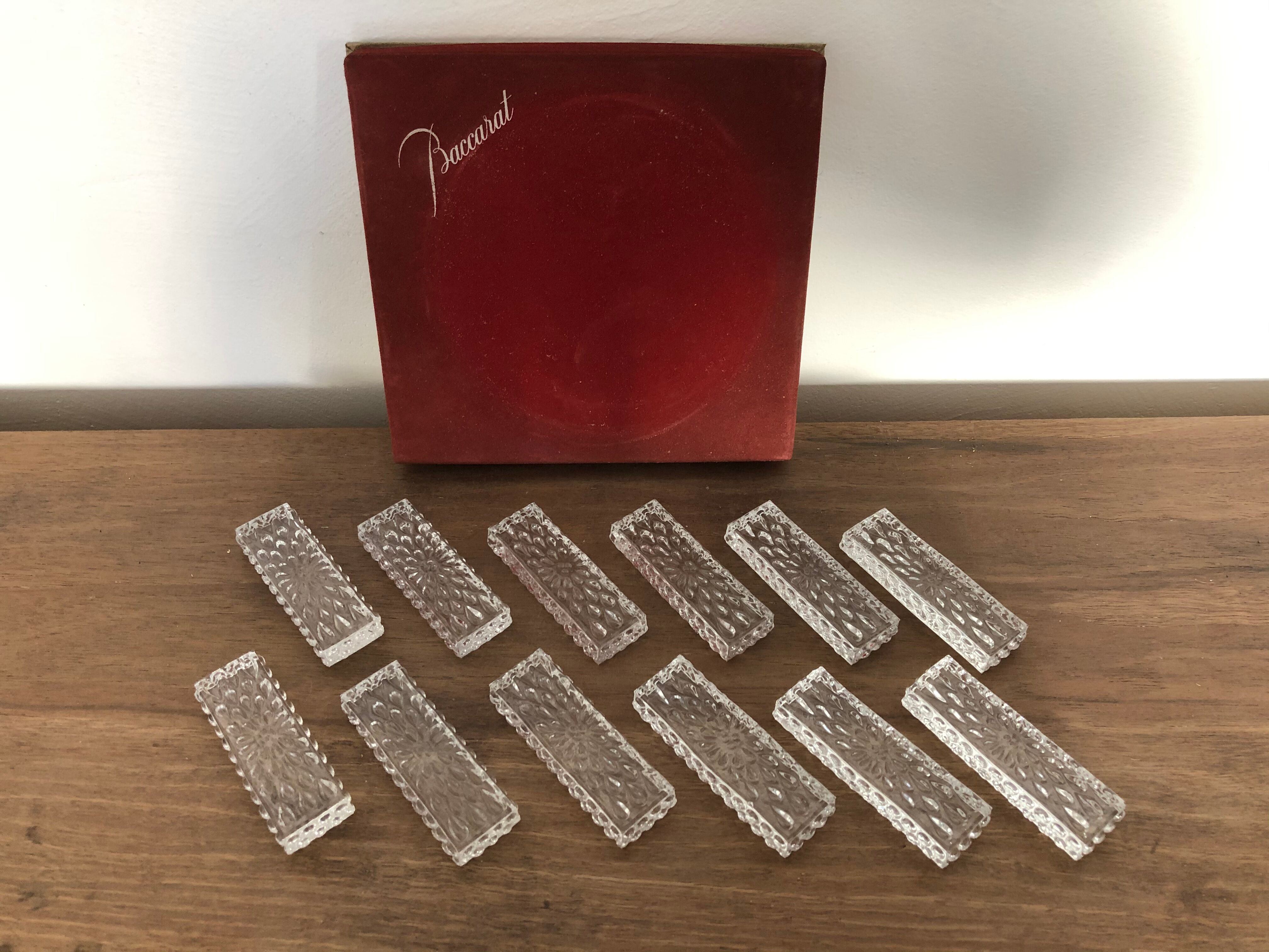 12 Baccarat crystal knife holder