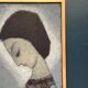 Original Swedish oil on canvas – "Lady" by Helge Holmlund – Signed – vintage and framed – 65 × 36.5 cm (25.6" × 14.4")