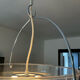 Suspension vintage en opaline et plexiglas