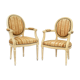Pair of Louis XVI style armchairs