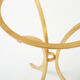 Golden iron and glass pedestal table by Roger Thibier 1960