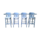 Série de 4 tabourets bistrot en bois