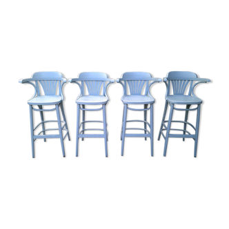 Set of 4 stools bistro in wood