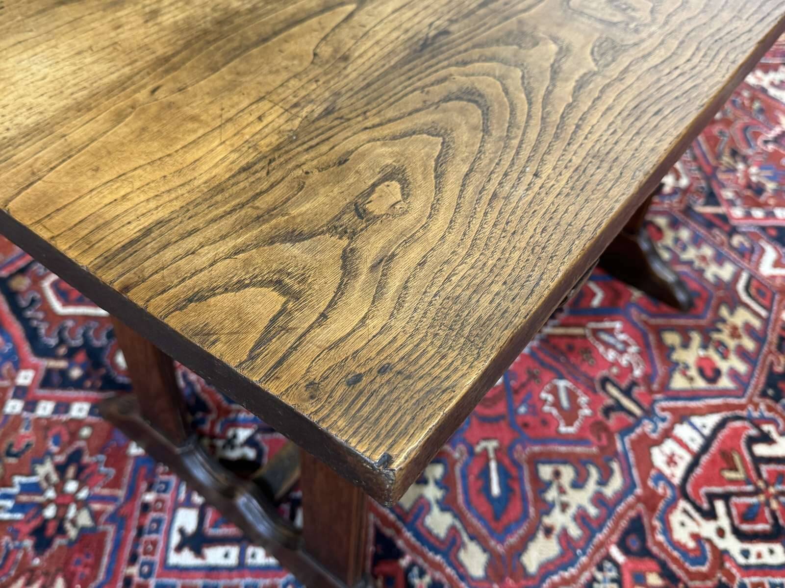 Bistro table in chestnut from the 1950s.
