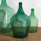 Antique green demijohns (c.1920). 3-piece set #6