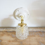 Carved glass wall lamp