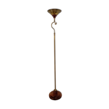 Lampadaire halogène laiton et bois