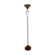 Halogen brass and wood floor lamp