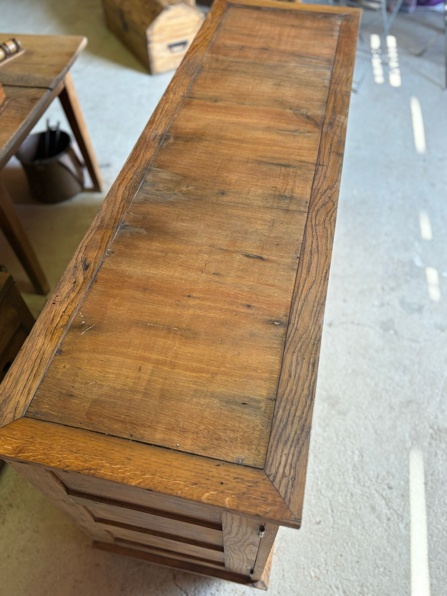 Renovated antique solid wood sideboard