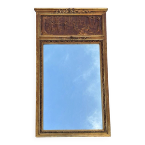 trumeau miroir doré