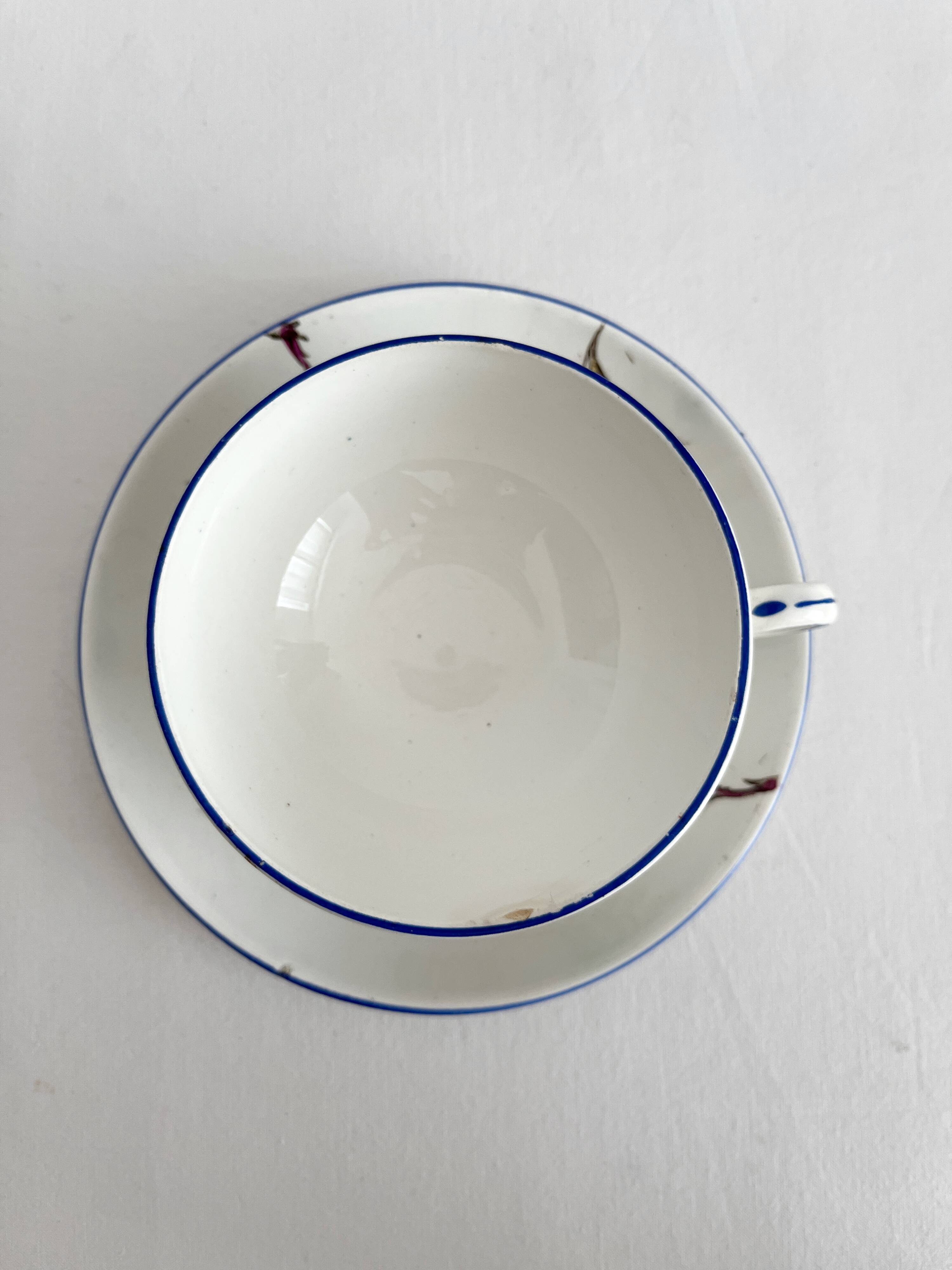 Polychrome ironstone cup "Nella" by Jules Veillard, Bordeaux (JVB)