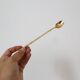 Service of 6 paola jam spoons, golden with fine gold, vintage