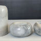 Vintage marble candlestick trio