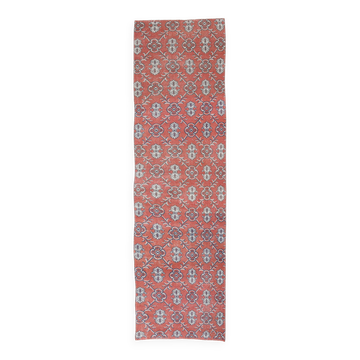 Tapis de couloir vintage floral rouge et bleu foncé 2 x 9, 75 x 285 cm SK 23566