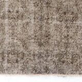 Vintage handmade turkish rug over-dyed in gray color