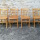 Set of 8 mismatched bistro chairs