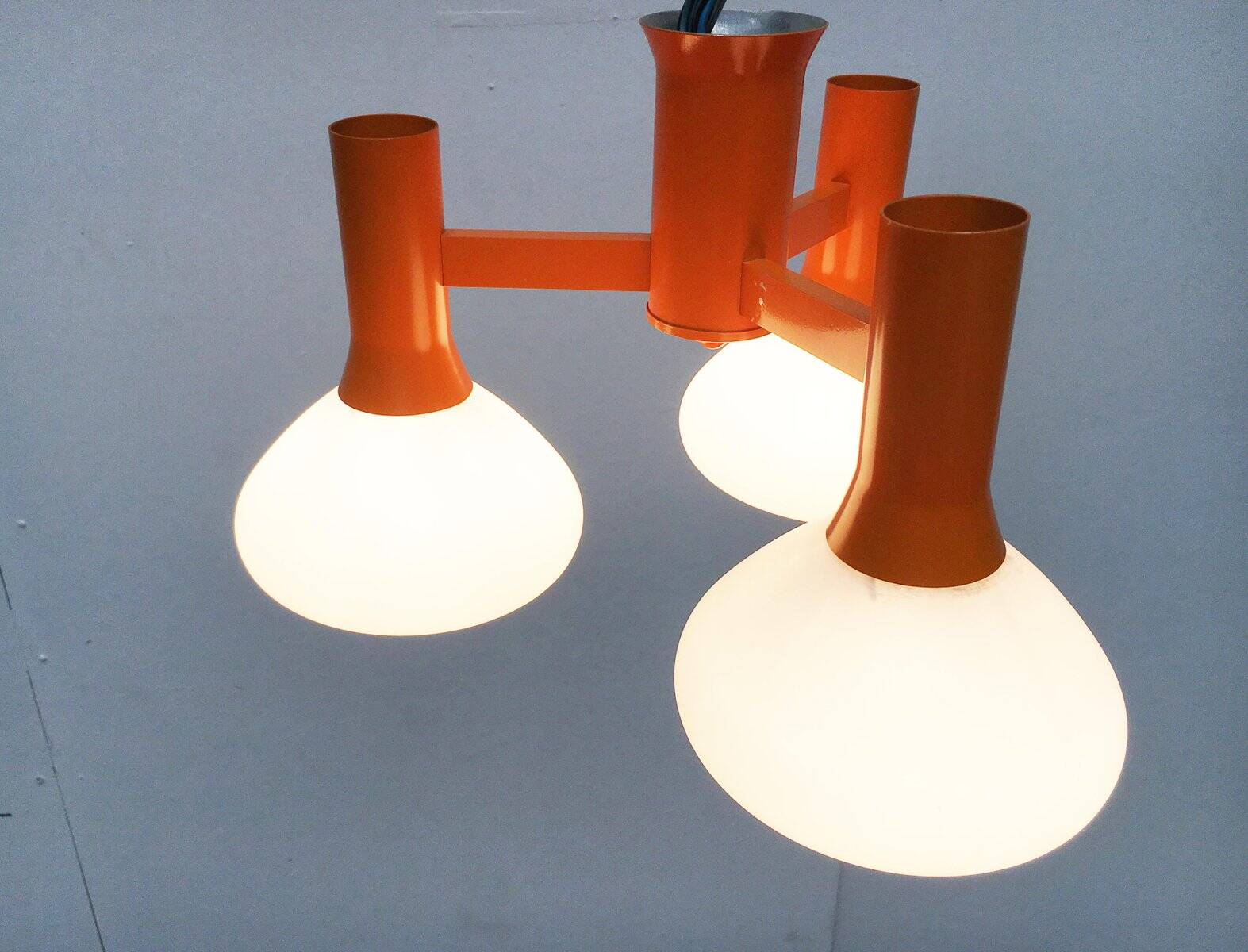 Orange Vintage Space Age Pendant Lamp