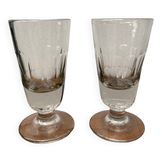 Paire de verres à absinthe XIXeme