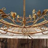 Wrought iron basket with handle medium