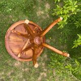 Table ronde et sa chaise en fer forgé