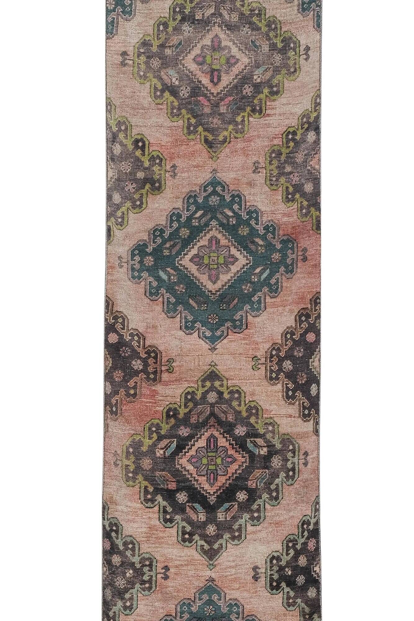 Tapis de couloir turc vintage 90x492 cm