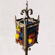 Lampadaire fer forgé gothique médiéval vintage