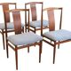 Set van 4 Henning Sørensen voor Danex eetkamerstoelen 'Vordingborg'