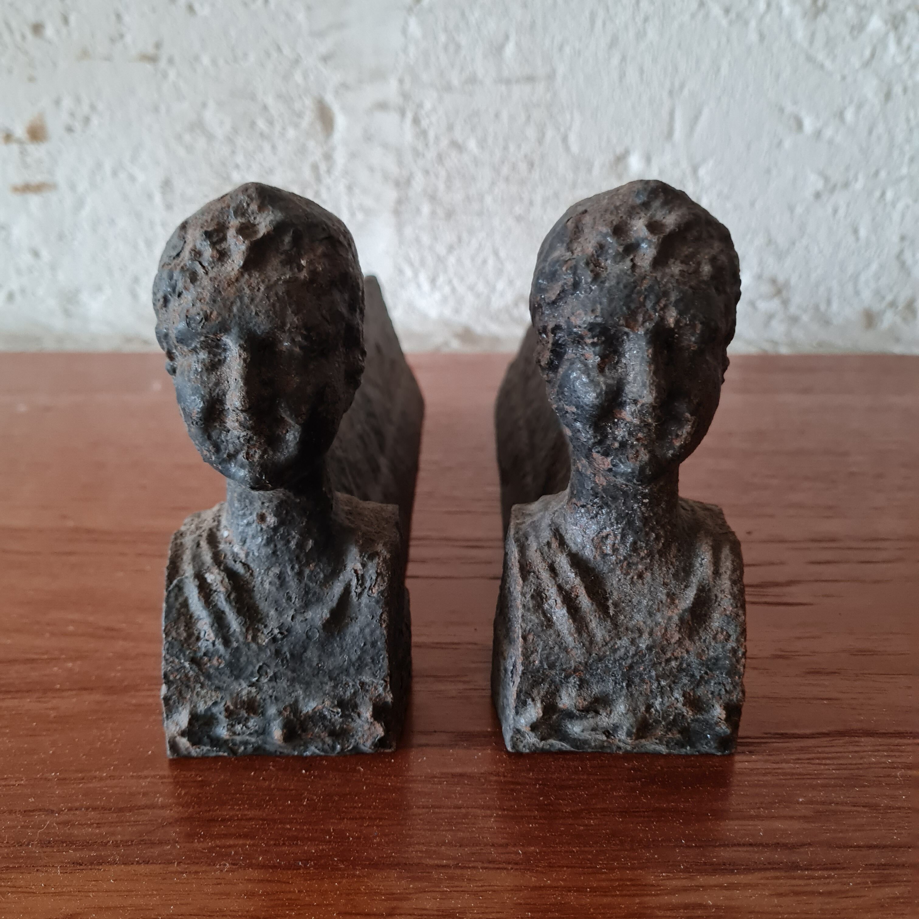 Pair of cast iron chimney covers