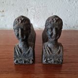 Pair of cast iron chimney covers