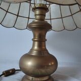 Mother-of-pearl brass pagoda lamp