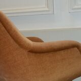 Armchair sculptural vintage 50s copper and restored