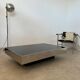 Old glass and chrome coffee table Italian design from the 70s vintage
