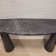 Console EROS, black Marquina marble, Angelo Mangiarotti for Skipper, 1970