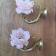 Art Deco wall lamps pink tulip