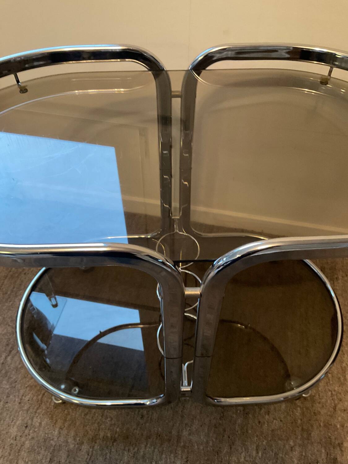 70s bar trolley on wheels