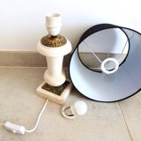 Alabaster and brass lamp, living room table lamp, decorative home lamp