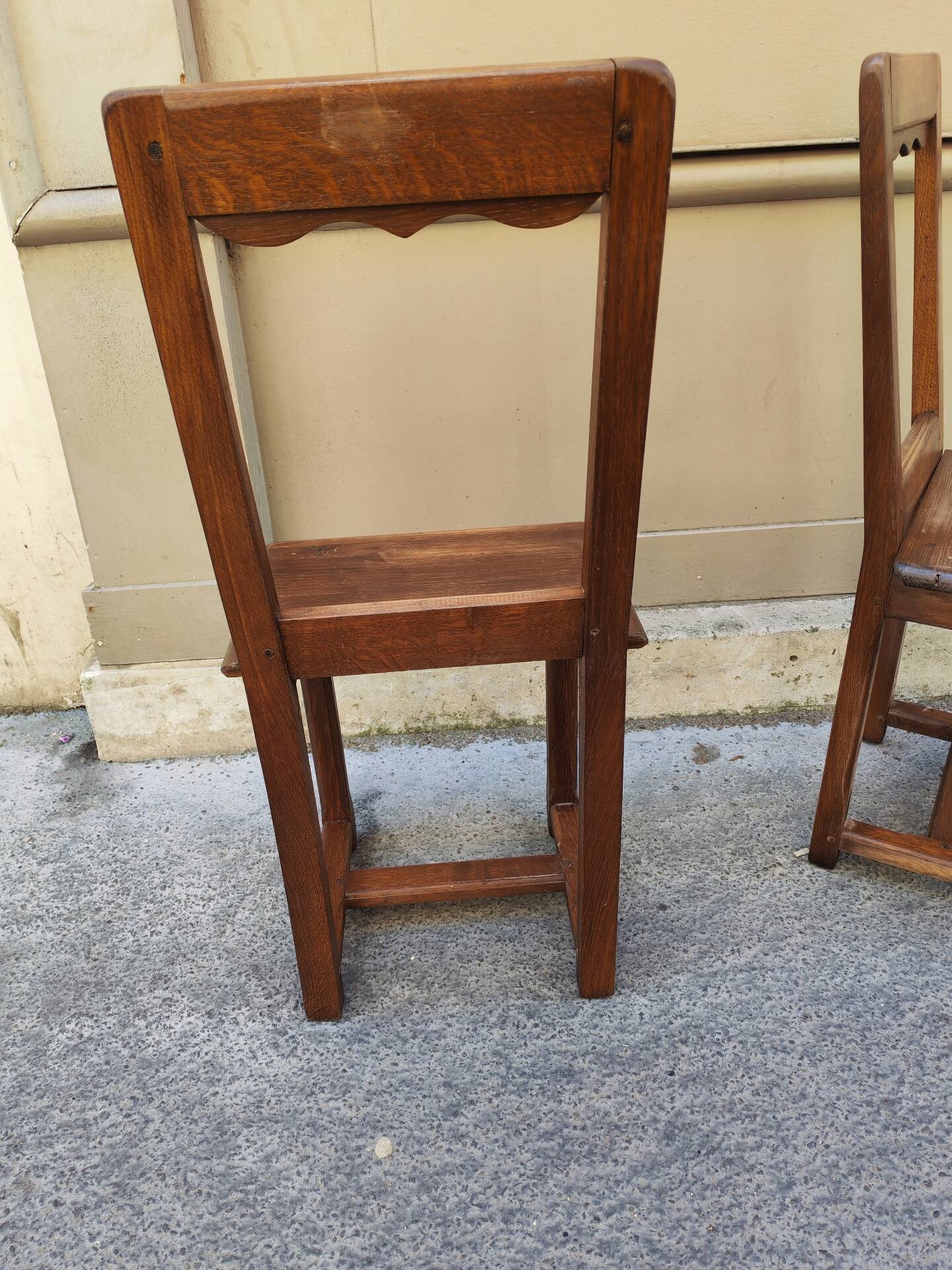 Pair of Lorraine chairs in raw wood