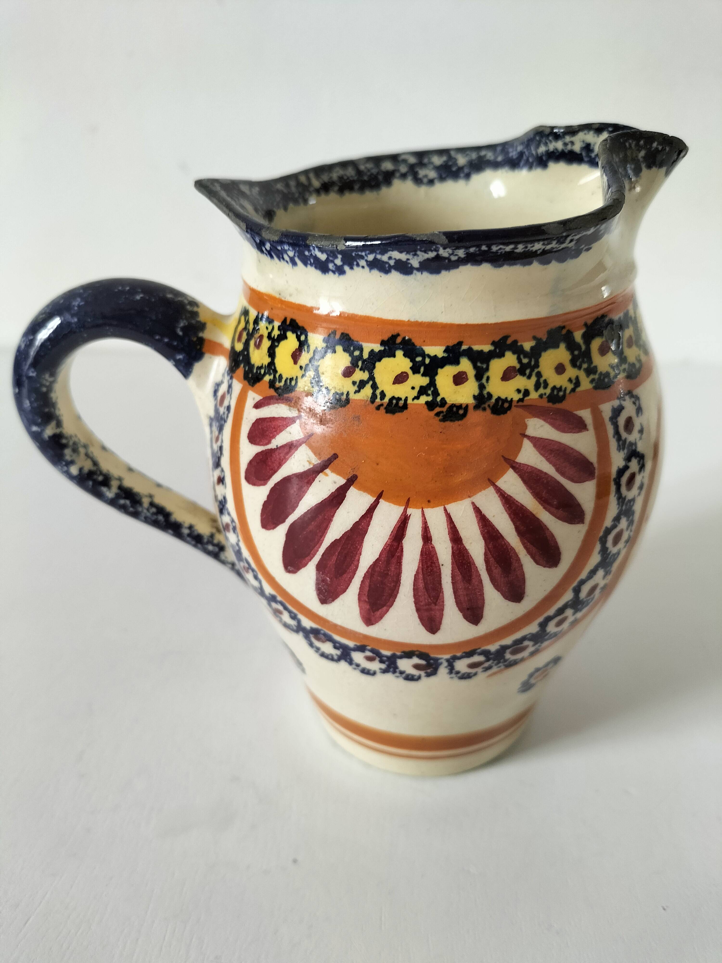 Breton pitcher Henriot Quimper Breton decoration no. 139 circa 1925-1935