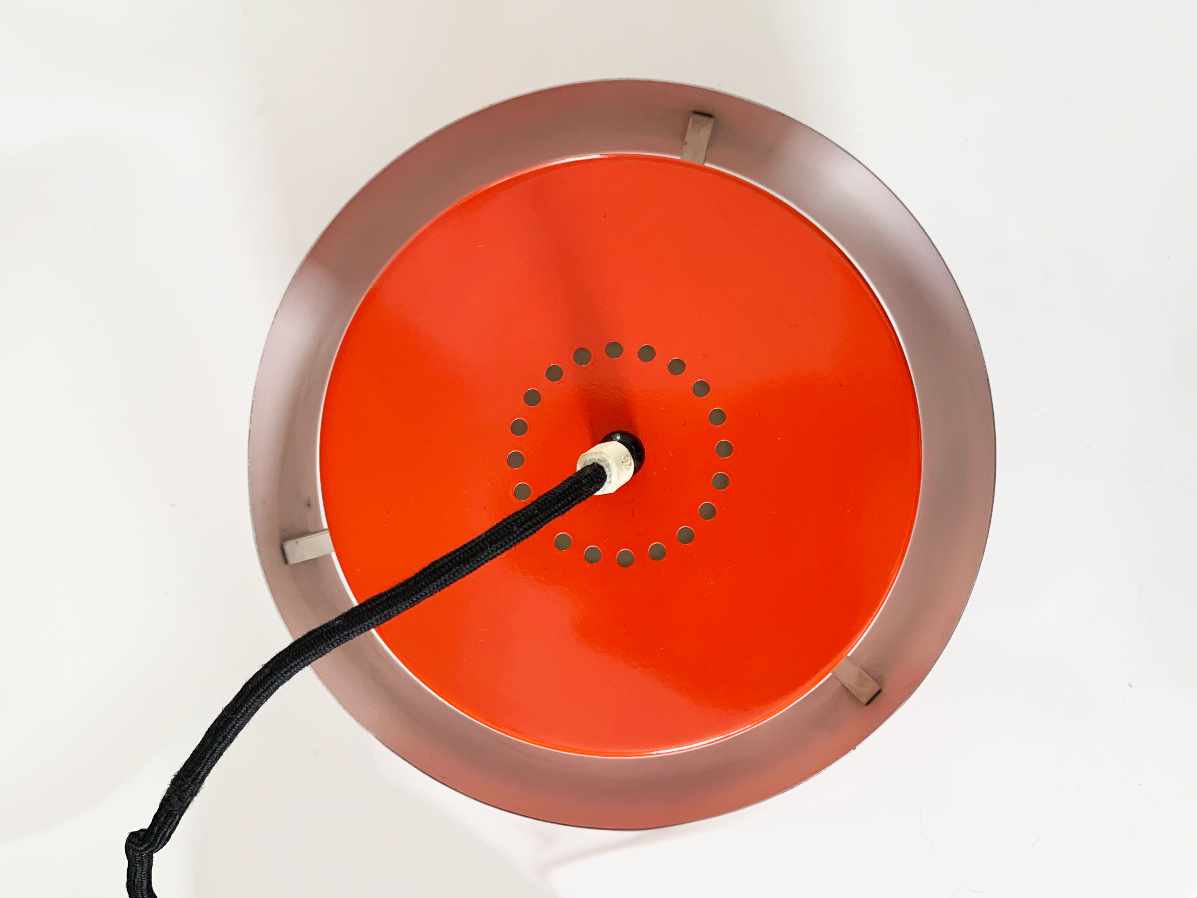 Red Ceiling Light by Jo Hammerborg for Fog Morup, Denmark 1969.