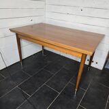 Vintage rectangular table with 2 extensions from the 60s
