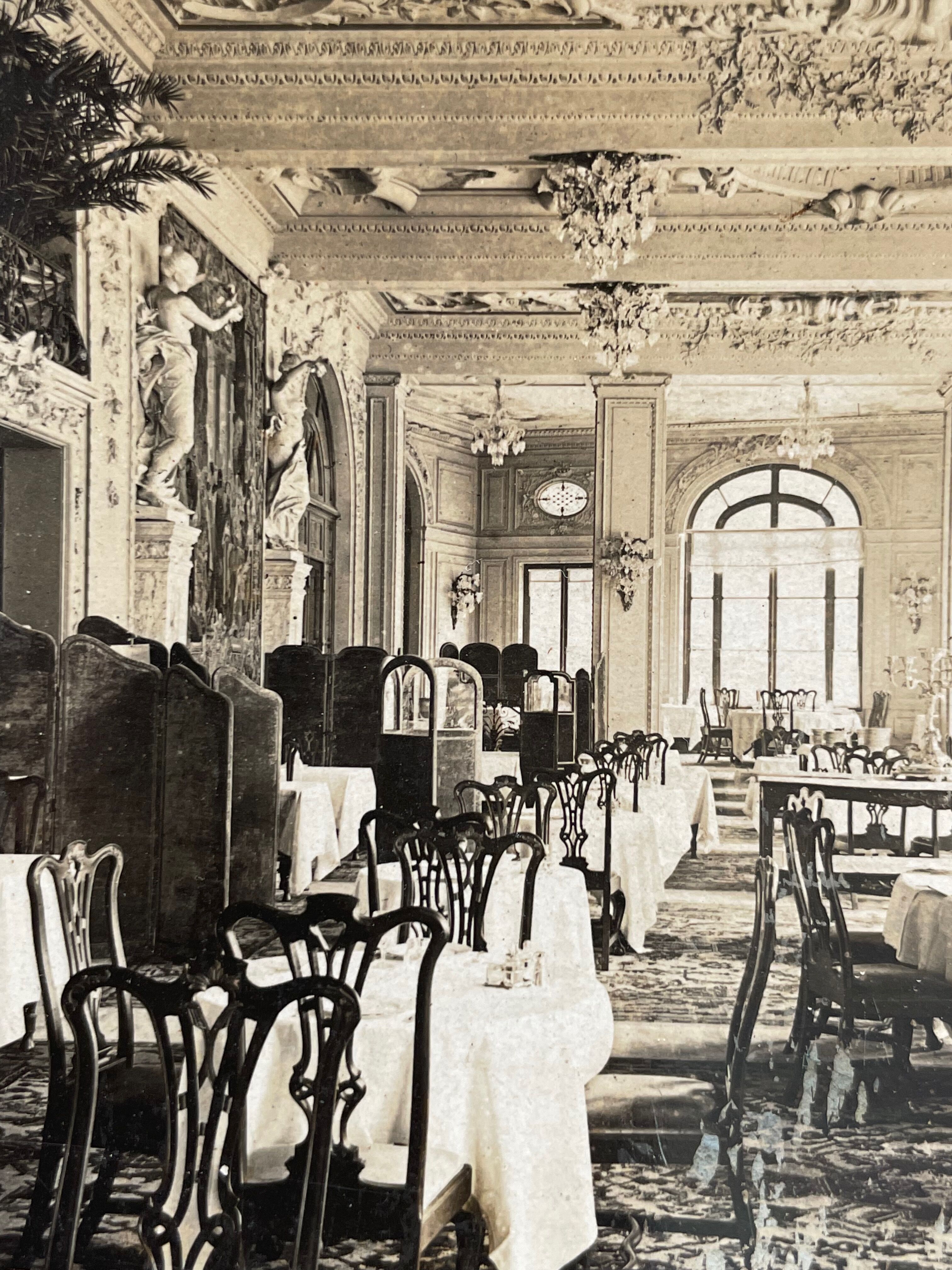 Old photography stereo, stereograph, luxury, albumine 1903 Palace Hotel des Champs-Elysées Paris
