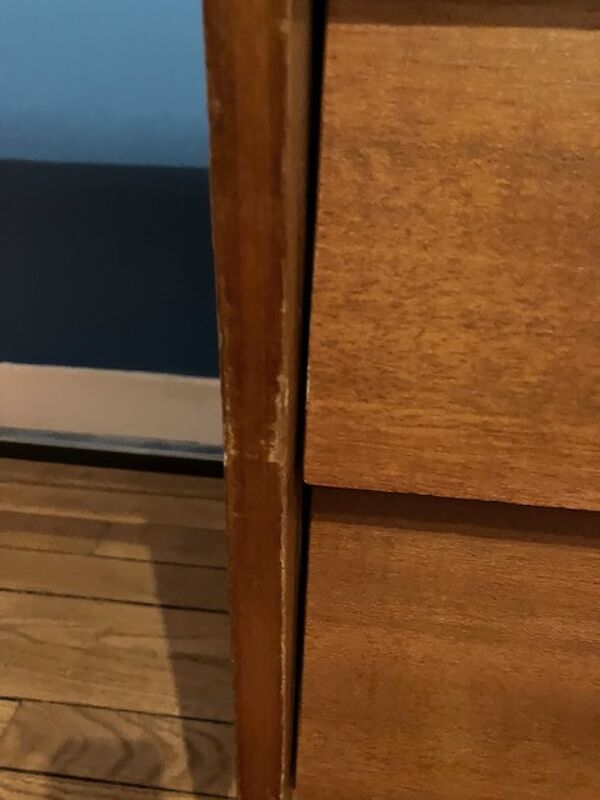 Bureau vintage années 60 bois et métal